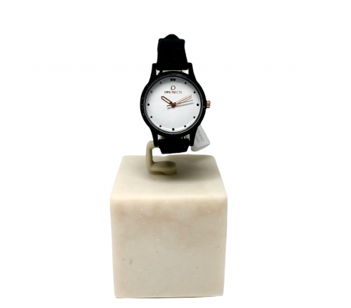 Orologio Donna Nero Quadrante Bianco